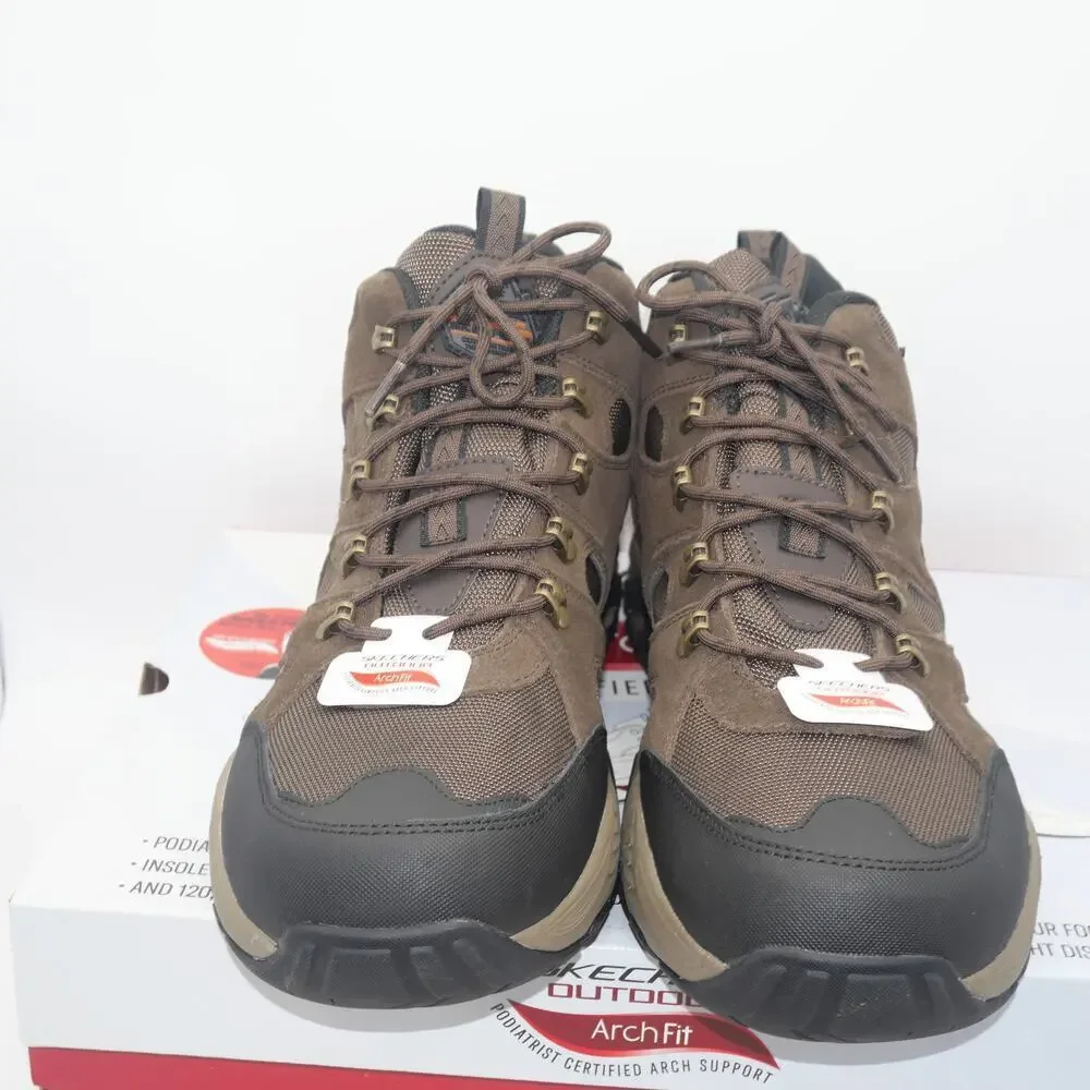 NEW Skechers Men's 13 Arch Fit Recon Beyonder WP Boots Brown Goodyear Outsoles